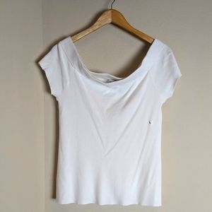 NYC White Off- Shoulder Top Size L